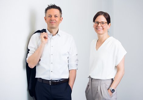 Andreas Mühlbacher und Anne-Kristin Volz bilden die Geschäftsführung von ITA engineering. © Kai Neunert 