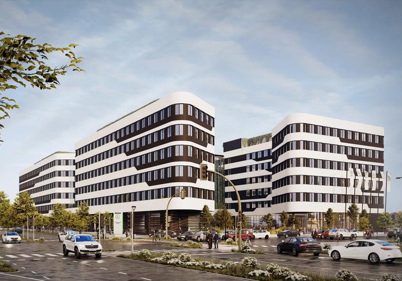 The new headquarters of ŠKODA AUTO in Mladá Boleslav. Visualization: ATP