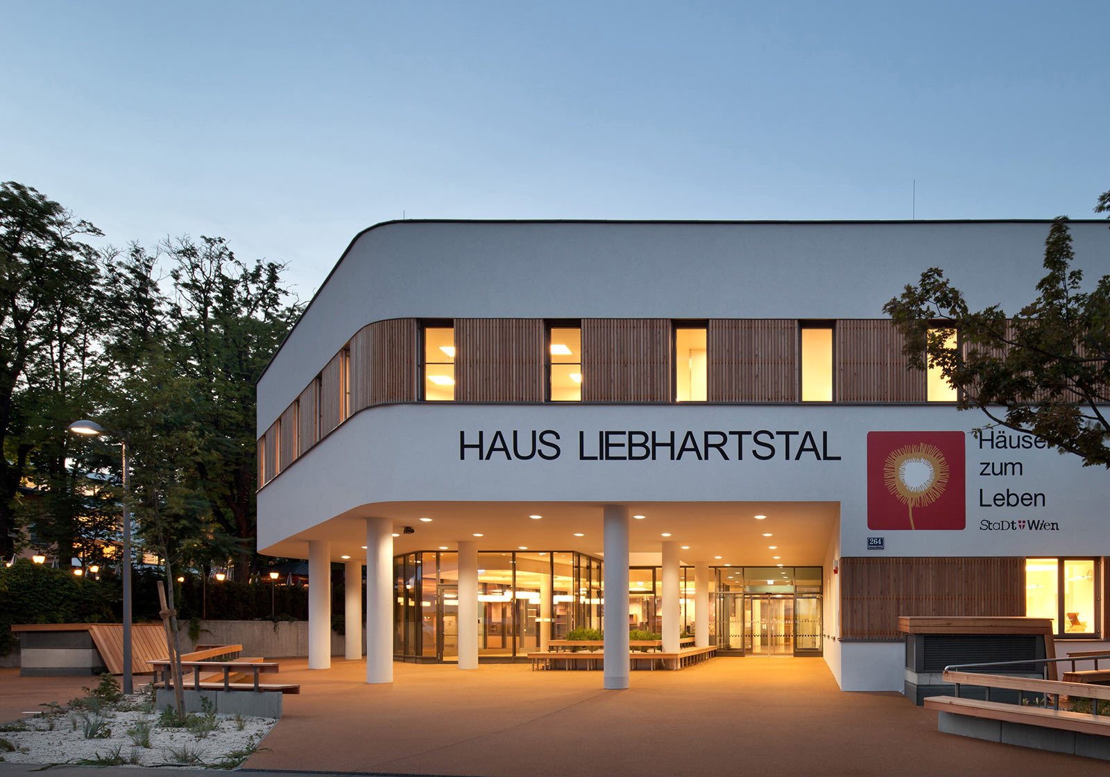Entrance of Haus Liebhartstal. Photo: ATP/Kuball