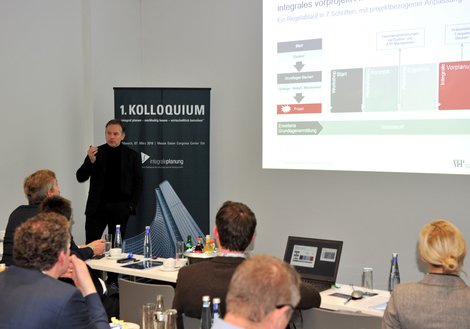 The German magazine Heizungsjournal invited ATP to participate in the colloquium “Integrated Design – Sustainable Building – Economic Operation”. Photo: Robert Donnerbauer 